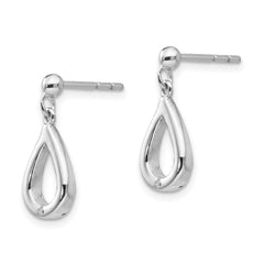 White Ice Sterling Silver Diamond Teardrop Dangle Earrings Gift Ready