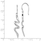 Sterling Silver Diamond Dangle Earrings with Rhodium Polish Gift Ready