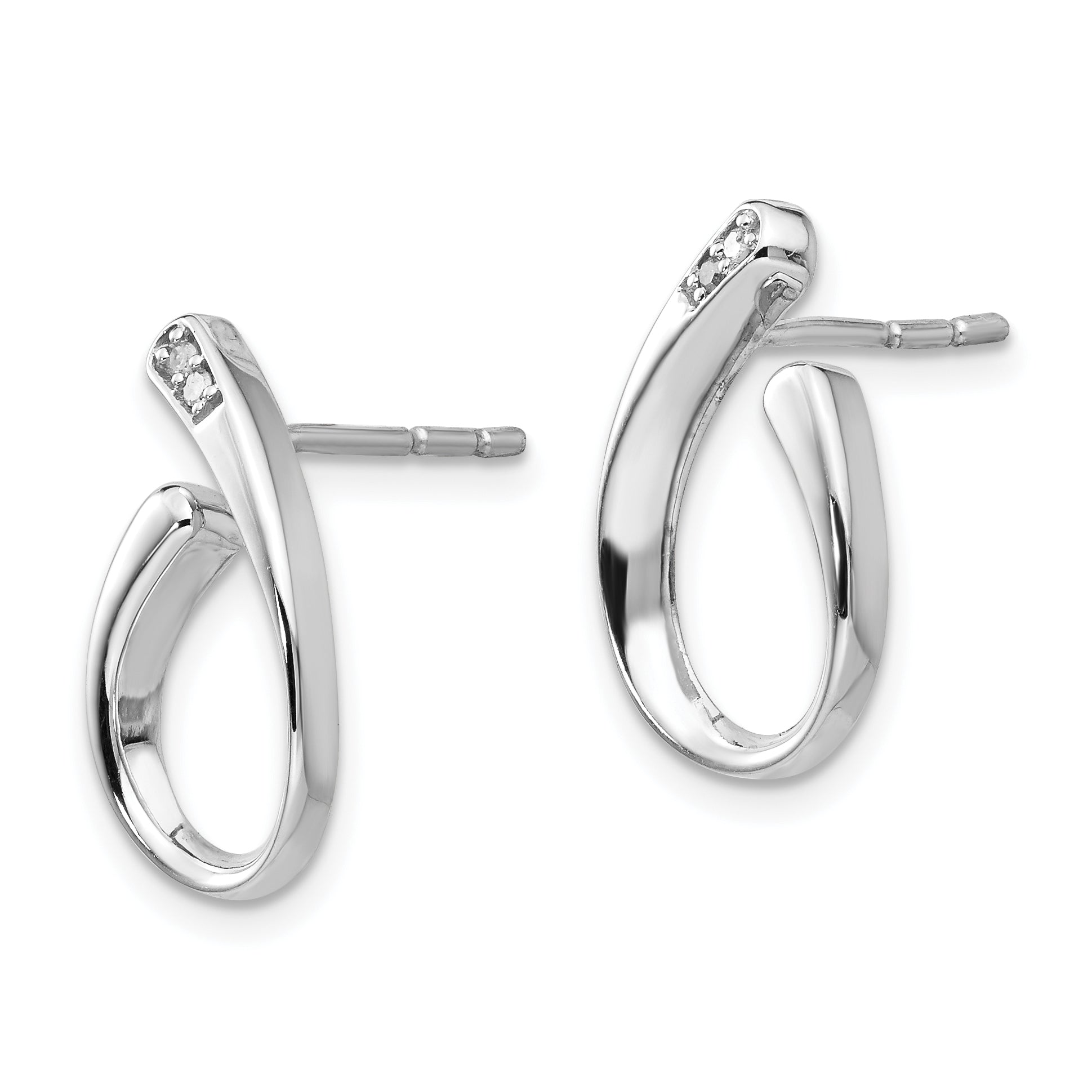 Sophia Jewelers White Ice Sterling Silver Diamond Earrings Gift Ready Elegance