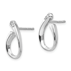 Sophia Jewelers White Ice Sterling Silver Diamond Earrings Gift Ready Elegance