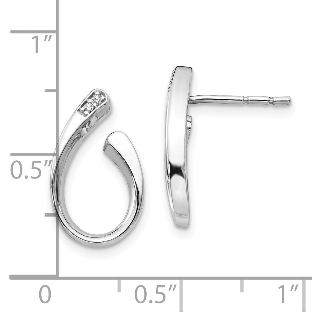 Sophia Jewelers White Ice Sterling Silver Diamond Earrings Gift Ready Elegance