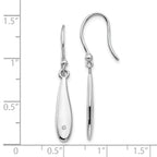 White Ice Sterling Silver Diamond Dangle Earrings with Polished Rhodium Finish
