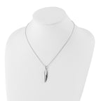 Sophia Jewelers Sterling Silver Diamond Necklace with Extender, Polished Elegance