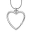 White Ice Sterling Silver Rhodium-plated 18 Inch Diamond Open Heart Necklace with 2 Inch Extender