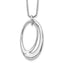 White Ice Sterling Silver Rhodium-plated 18 Inch Open Oval Diamond Necklace with 2 Inch Extender