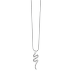 Sophia Jewelers White Ice Sterling Silver Diamond Necklace with Extender
