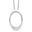 White Ice Sterling Silver Rhodium-plated 18 Inch Diamond Open Oval Necklace with 2 Inch Extender