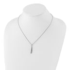 Sterling Silver Diamond Pendant Necklace with Rhodium Polish Gift Ready