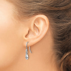 Sophia Jewelers Sterling Silver Diamond Dangle Earrings with Gift Box
