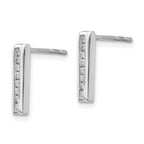 Sophia Jewelers Sterling Silver Diamond Drop Earrings Elegant Gift-Ready Design