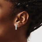 Sophia Jewelers Sterling Silver Diamond Drop Earrings Elegant Gift-Ready Design