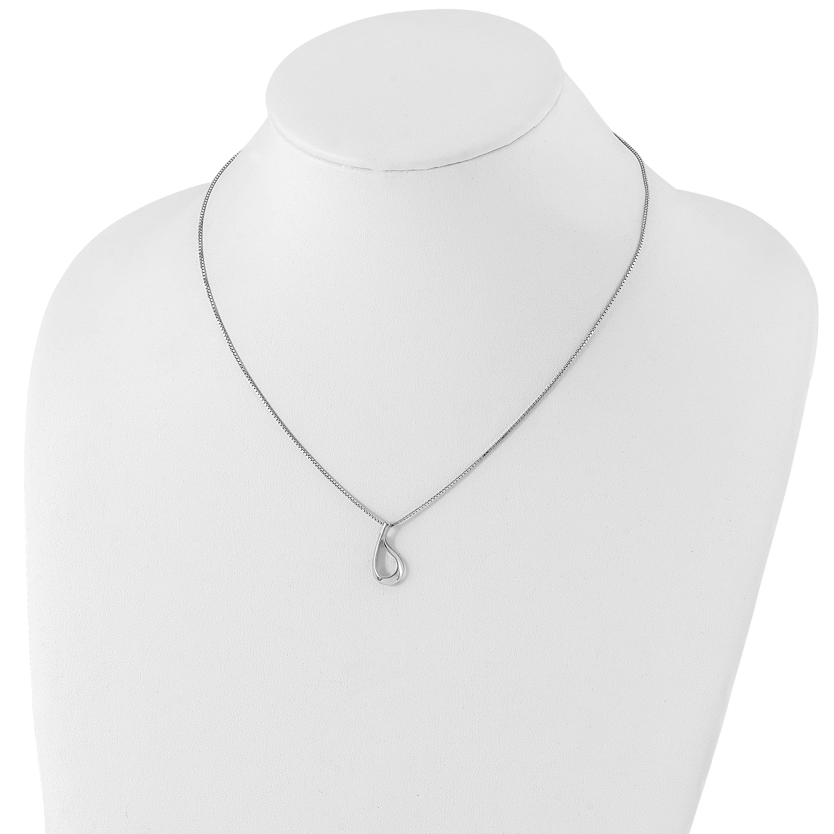 Sophia Jewelers Sterling Silver Diamond Necklace with Polished Finish and Gift Box
