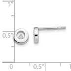 Sophia Jewelers Sterling Silver Diamond Stud Earrings Gift Ready Polished Finish