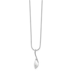 White Ice Sterling Silver Diamond Twisted Pendant Necklace, Rhodium-Plated, Gift Ready