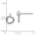 Sophia Jewelers Sterling Silver Diamond Drop Earrings with Rhodium Polish
