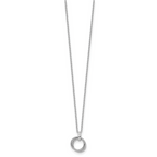 Sophia Jewelers Sterling Silver Diamond Pendant Necklace with Extender