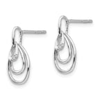 Sophia Jewelers Sterling Silver Teardrop Diamond Dangle Earrings Gift Ready