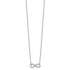 Sophia Jewelers Sterling Silver Diamond Infinity Necklace Gift Ready