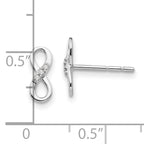 Sophia Jewelers Sterling Silver Diamond Infinity Earrings in Gift Box