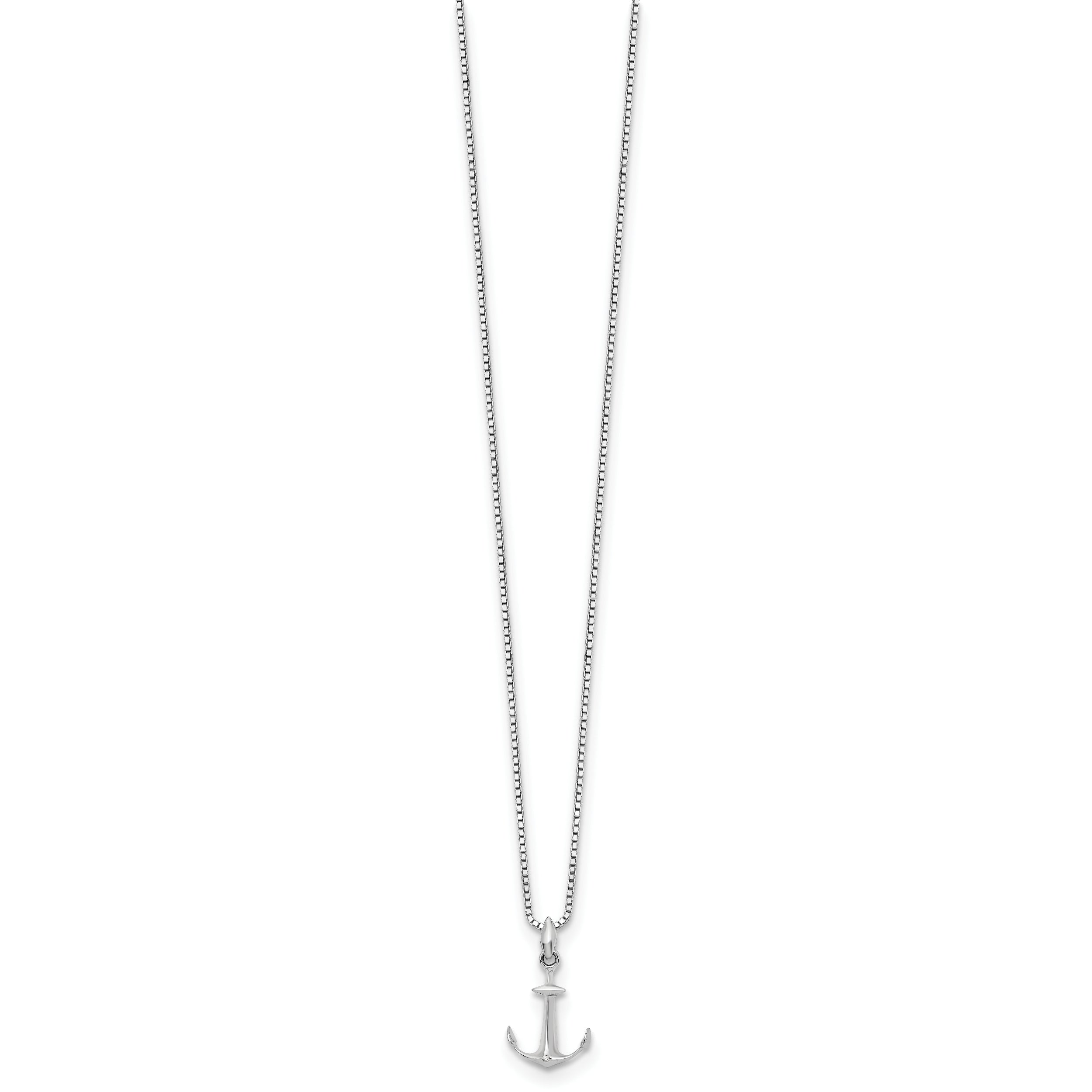 Sophia Jewelers Sterling Silver Diamond Necklace with Rhodium Polished Finish
