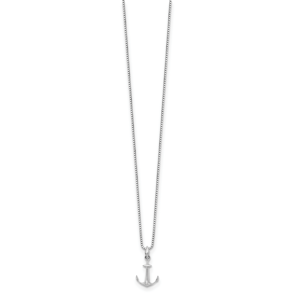 Sophia Jewelers Sterling Silver Diamond Necklace with Rhodium Polished Finish