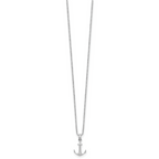 Sophia Jewelers Sterling Silver Diamond Necklace with Rhodium Polished Finish