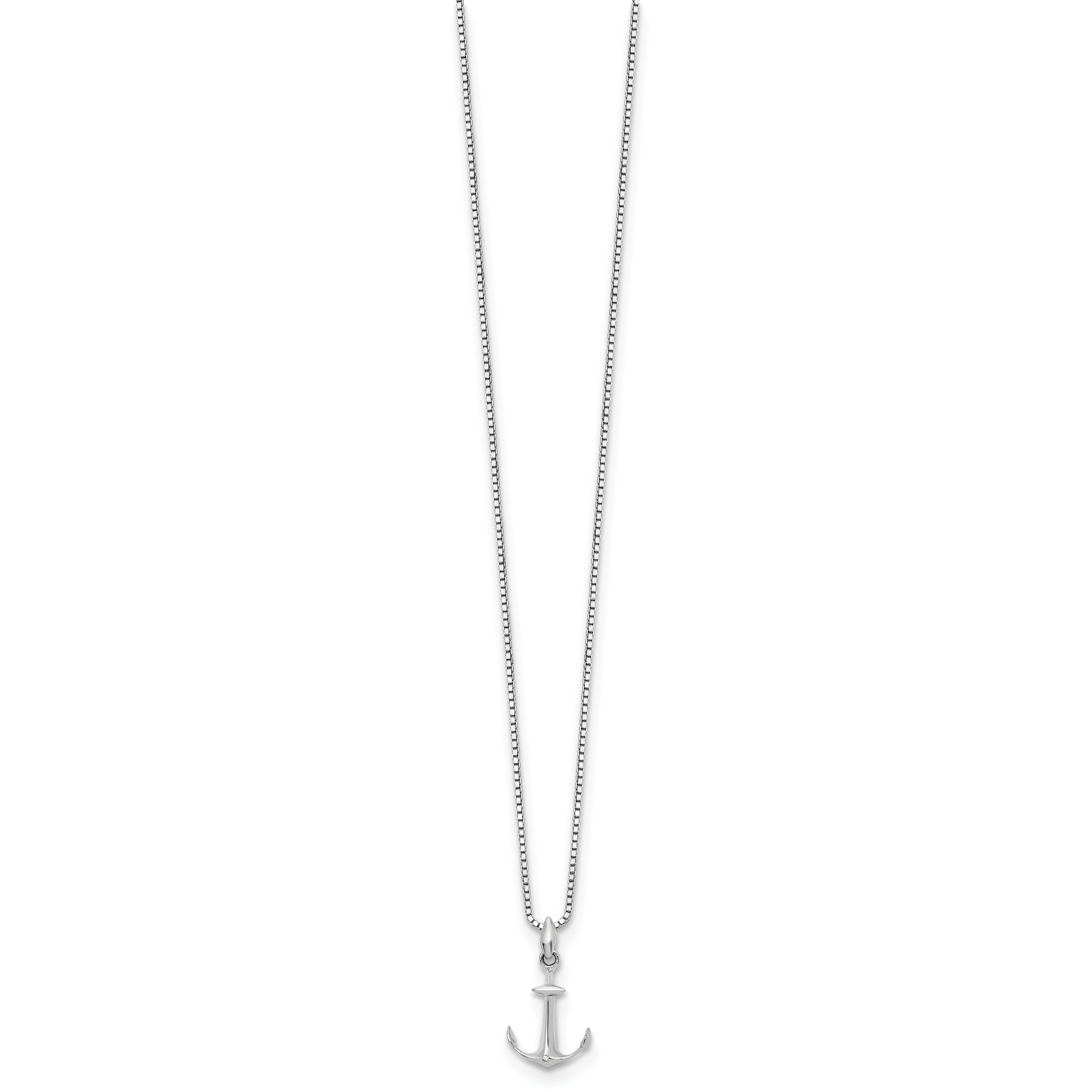 Sophia Jewelers Sterling Silver Diamond Necklace with Rhodium Polished Finish