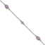 White Ice Sterling Silver Rhodium-plated 7.5 Inch Amethyst and Diamond  Bracelet with 1.25 Inch Extender