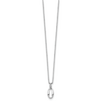 Sophia Jewelers Sterling Silver Diamond Necklace with Rhodium Plating