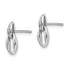 Sterling Silver Rhodium-Plated Diamond Dangle Earrings Gift Ready