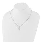 Sophia Jewelers White Ice Sterling Silver Diamond Necklace with Extender