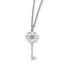 Sophia Jewelers Sterling Silver 18 Diamond Key Necklace Gift Ready