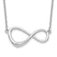 White Ice Sterling Silver Rhodium-plated 16 Inch Diamond Infinity Symbol Necklace