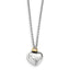 Sophia Jewelers Sterling Silver Double Heart Gold-Plated Diamond Necklace