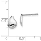 Sophia Jewelers White Ice Diamond Teardrop Earrings in Sterling Silver