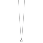 Sophia Jewelers Sterling Silver Diamond Horseshoe Necklace with Rhodium Finish