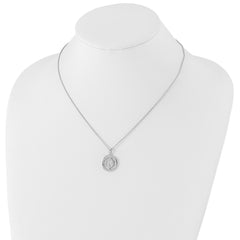 White Ice Sterling Silver Rhodium-plated 18 Inch Diamond Letter K Initial Necklace with 2 Inch Extender
