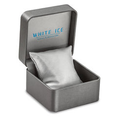 White Ice 925 Sterling Silver Diamond Twist Bangle with Polished Rhodium Finish