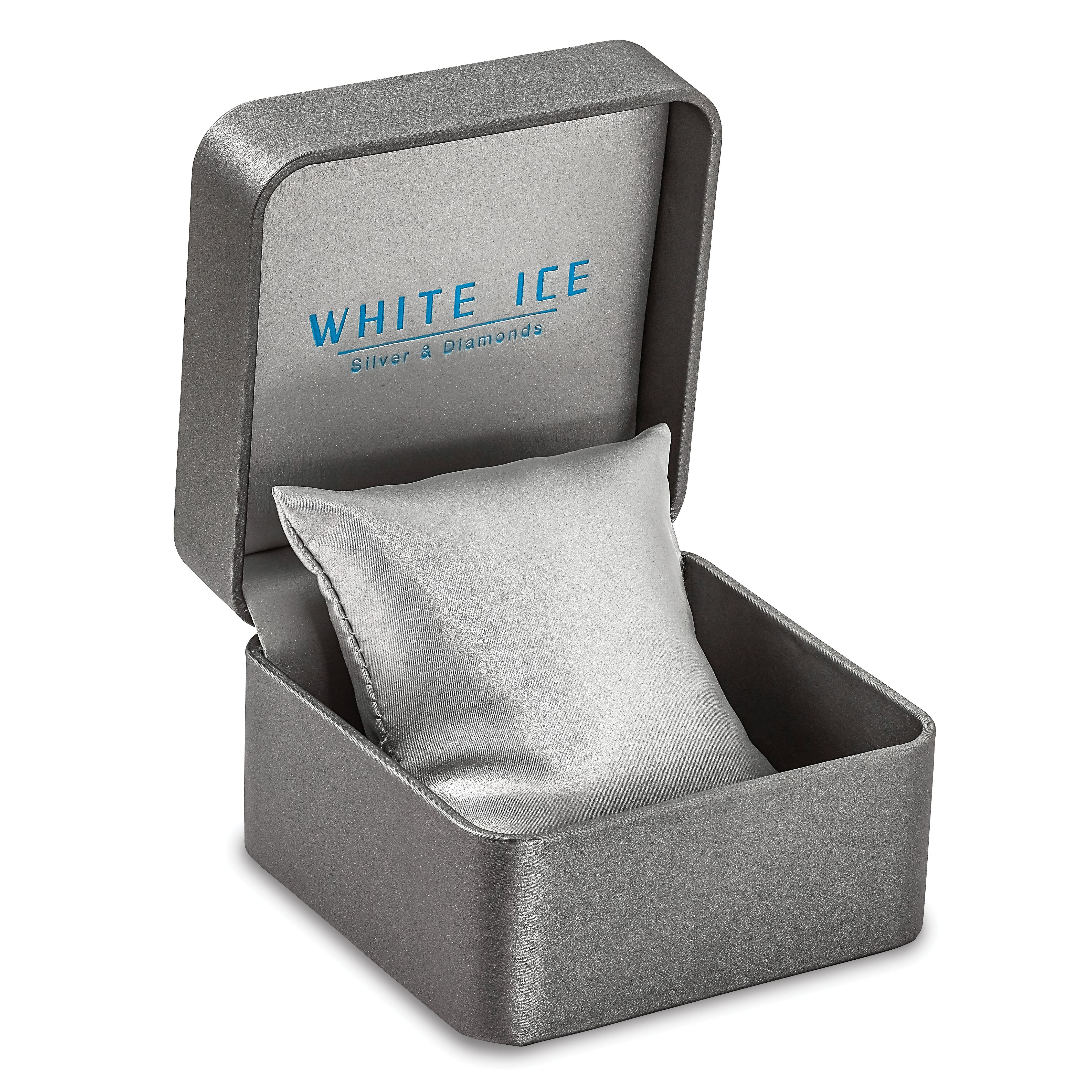 White Ice Sterling Silver Rhodium-plated Diamond Bangle