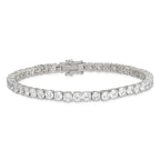 Sterling Silver Rhodium-plated CZ Tennis Bracelet