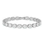 Sterling Silver Rhodium-plated CZ Tennis Bracelet