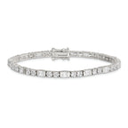 Sterling Silver Rhodium-plated CZ Tennis Bracelet