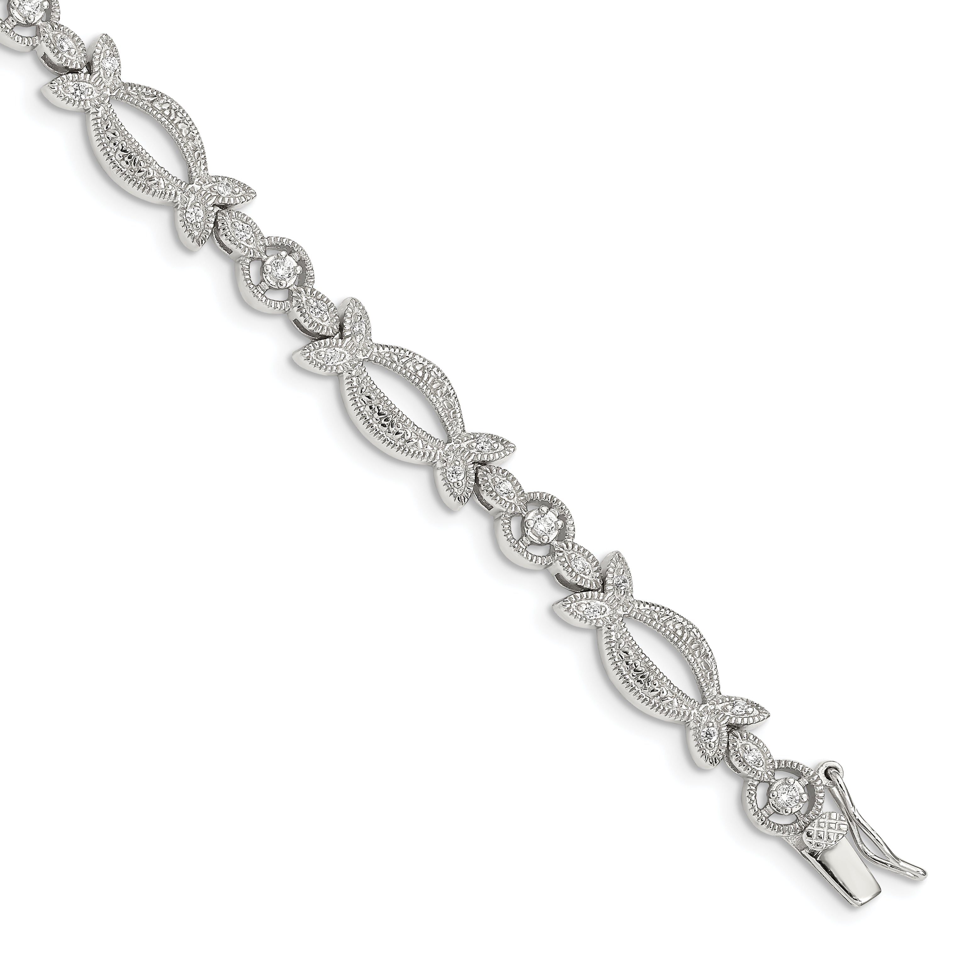 Sterling Silver Rhodium-plated CZ Bracelet Main image