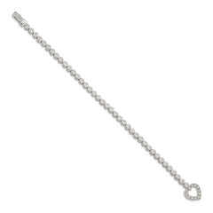 Sterling Silver Rhodium-plated 7.5 in CZ Tennis Bracelet