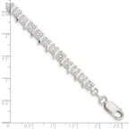 Sterling Silver CZ Fancy Polished Bracelet