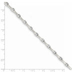 Sterling Silver CZ Fancy Polished Bracelet