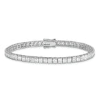 Sterling Silver Rhodium-plated CZ Tennis Bracelet