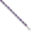 Sterling Silver Rhodium-plated Amethyst & White Topaz Bracelet