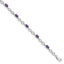 Sterling Silver Rhodium-plated Amethyst Bracelet