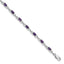 Sterling Silver Rhodium-plated Amethyst Bracelet